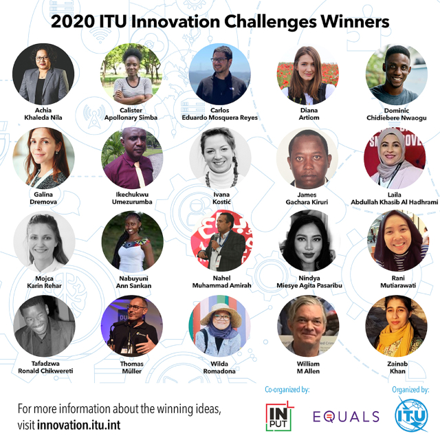 Images of 2020 ITU Innovation Winners