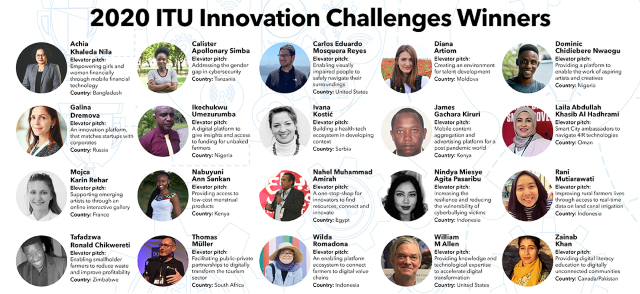 2020 ITU Innovation Challenges Winners Images and Elevator Pitch