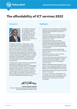  Policy brief - The affordability of ICT services 2022
