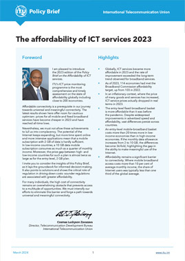 Policy brief - The affordability of ICT services 2023