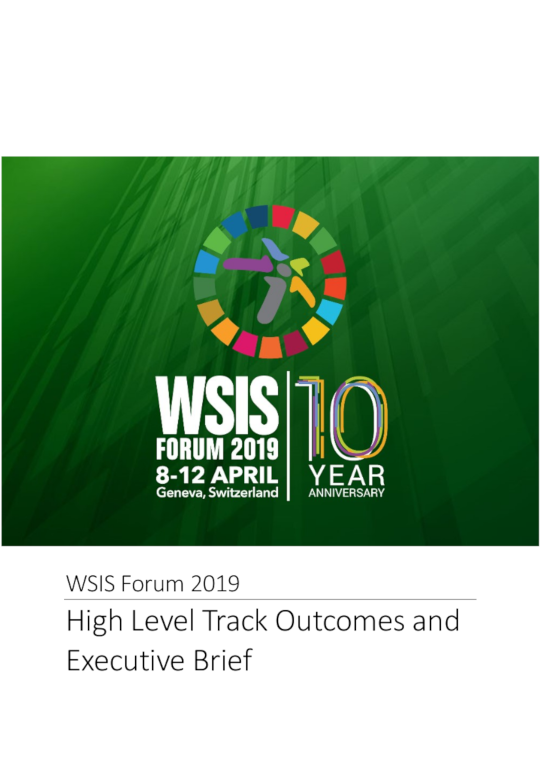 WSIS Forum 2019 High-Level Track Outcomes and Executive Brief cover