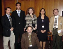 Members of the business group. From left to right:Carlo Scollo Lavizzari - Union Internationale des diteurs,David Fares - United States Council on International Business (USCIB),(in front) Riad Bahsoun - Telecommunication Information Technology Lebanon, Jeanine POLTRONIERI - Motorola, Ayesha Hassan - International Chamber of Commerce (ICC) Paris, Cid Torquato - Camara Brasileira de Comrcio Eletronico