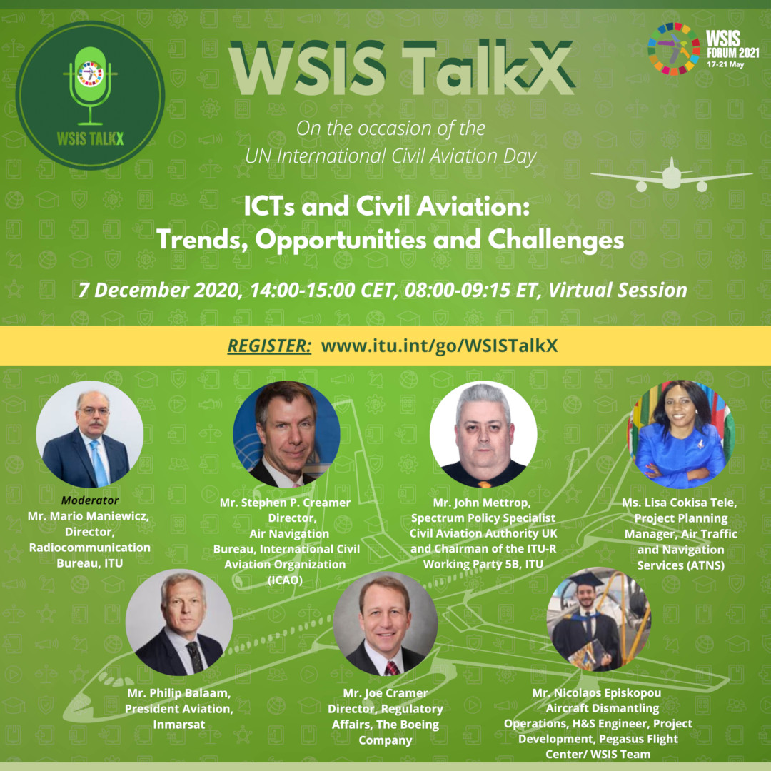 WSIS TalkX — ICTs and Civil Aviation Session Poster