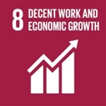Goal 8: Promote inclusive and sustainable economic growth, employment and decent work for all logo