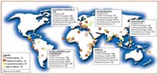 Mapa de los centros de capacitacin en Internet